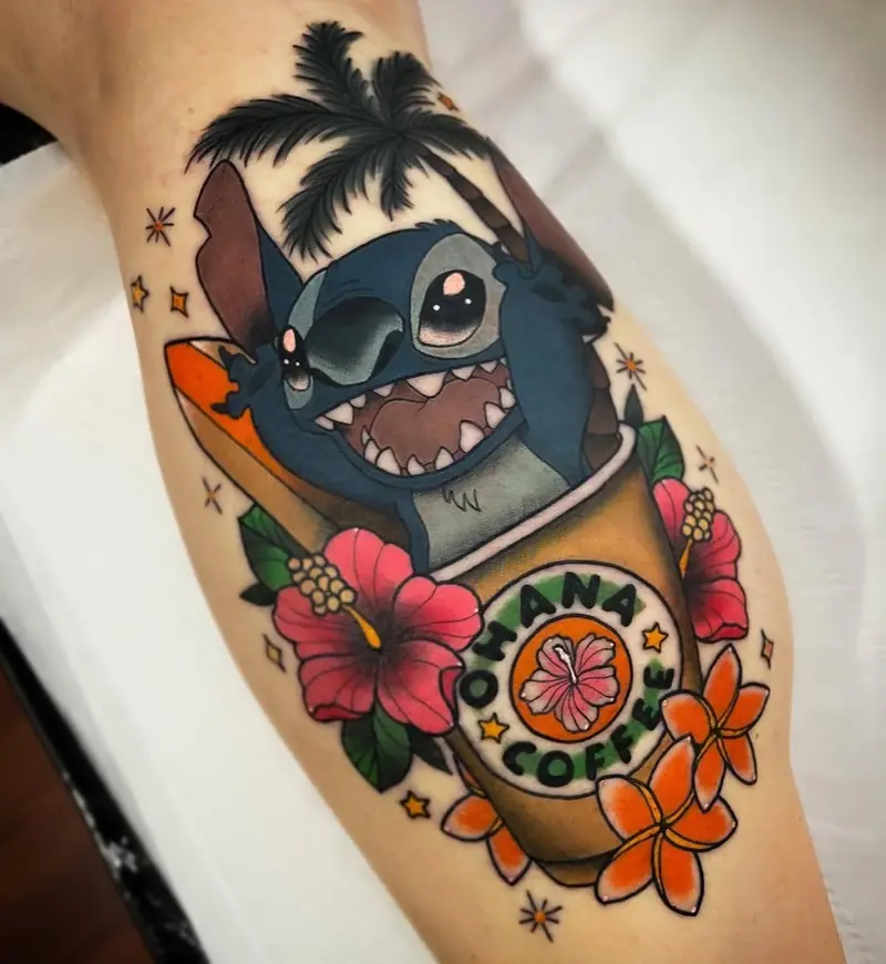 Colour neo-traditional tattoo by Naomy K., Balen